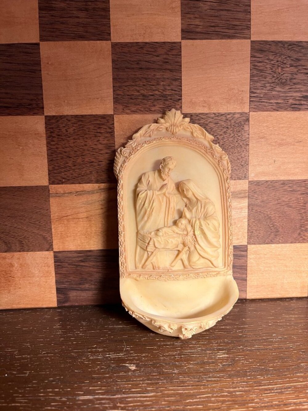 Resin Nativity Holy Water Font A1137